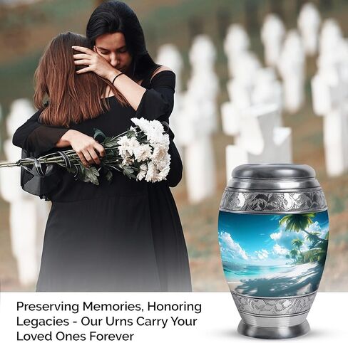Beach Urn - Mini Urn - Adult Urns for Human Ashes Women - Urns for Ashes Adult Male - Urn for Human Ashes - (3 inch Pack of 1) in Saudi Arabia