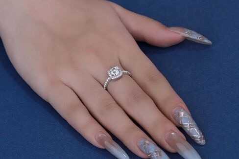 CARAT KING Moissanite Rings for Women, Moissanite Diamond Rings in 925 Sterling Silver, Promise Rings for Her, Round Cut D Color VVS1 Clarity, Engagement & Anniversary Jewelry Gift in Saudi Arabia