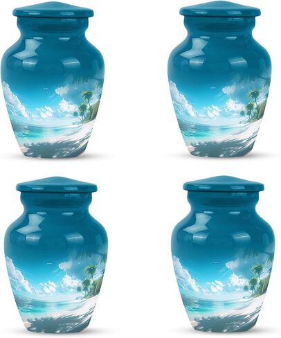 Beach Urn - Mini Urn - Adult Urns for Human Ashes Women - Urns for Ashes Adult Male - Urn for Human Ashes - (3 inch Pack of 1) in Saudi Arabia