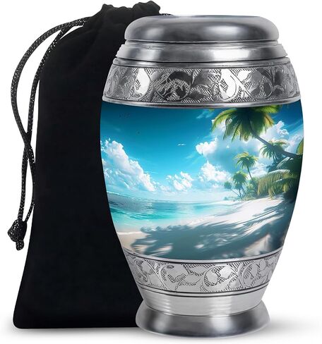 Beach Urn - Mini Urn - Adult Urns for Human Ashes Women - Urns for Ashes Adult Male - Urn for Human Ashes - (3 inch Pack of 1) in Saudi Arabia