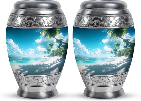 Beach Urn - Mini Urn - Adult Urns for Human Ashes Women - Urns for Ashes Adult Male - Urn for Human Ashes - (3 inch Pack of 1) in Saudi Arabia
