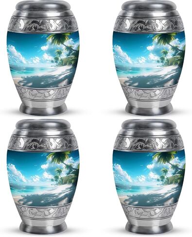 Beach Urn - Mini Urn - Adult Urns for Human Ashes Women - Urns for Ashes Adult Male - Urn for Human Ashes - (3 inch Pack of 1) in Saudi Arabia