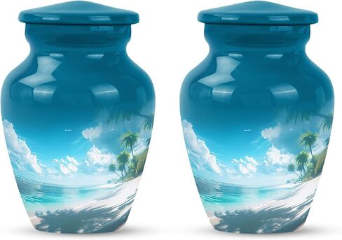 Beach Urn - Mini Urn - Adult Urns for Human Ashes Women - Urns for Ashes Adult Male - Urn for Human Ashes - (3 inch Pack of 1) in Saudi Arabia