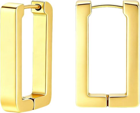 Fanmusic Gold Earrings for Women - Sophisticated 18K Gold Triangle Earrings - Stylish Women's Jewelry - A Thoughtful Gift for Every Stylish Lady! in Saudi Arabia