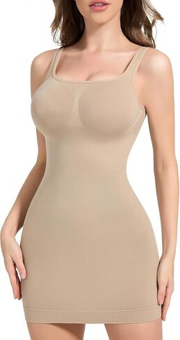 Full Slip Dress With for Women Tummy Control Body Shaper Shapewear Slips for Under Dresses in Kuwait