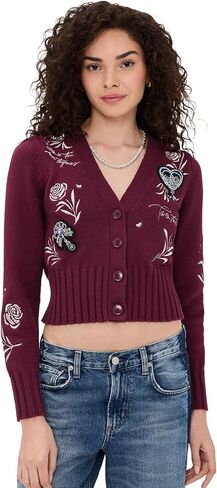 Cinq à Sept Women's Heritage Rose Patch Morgan Cardigan in Saudi Arabia