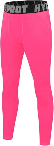 HYCOPROT Boys' Compression Pants Youth Leggings Tights Kids Athletic Sports Base Layer for Running Football Basketball in Saudi Arabia