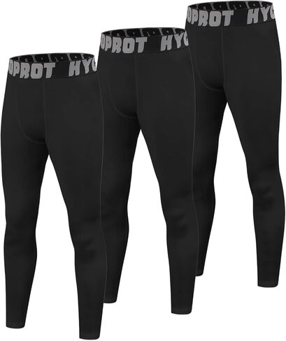 HYCOPROT Boys' Compression Pants Youth Leggings Tights Kids Athletic Sports Base Layer for Running Football Basketball in Saudi Arabia