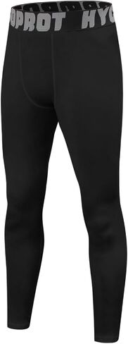HYCOPROT Boys' Compression Pants Youth Leggings Tights Kids Athletic Sports Base Layer for Running Football Basketball in Saudi Arabia
