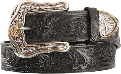 Tony Lama Men's Westerly Ride Leather Belt Reg And Big Black 32 in Saudi Arabia