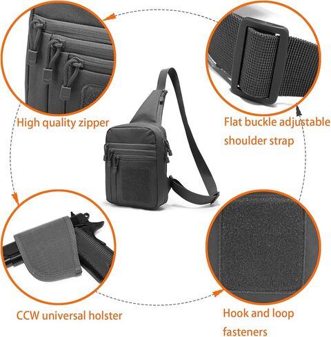 Crossbody Shoulder Bag for Men - Ccw Sling Bag - Tactical Crossbody Bag in Saudi Arabia
