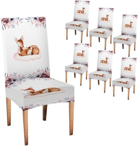 Mrcrypos Chair Covers for Dining Room Set of 6 Spandex Stretch Chair Covers Washable Parsons Seat Slipcovers for Ceremony, Banquet, Wedding, Party, Gold White Marble in Saudi Arabia