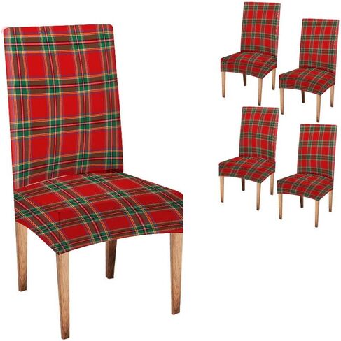Mrcrypos Chair Covers for Dining Room Set of 6 Spandex Stretch Chair Covers Washable Parsons Seat Slipcovers for Ceremony, Banquet, Wedding, Party, Gold White Marble in Saudi Arabia