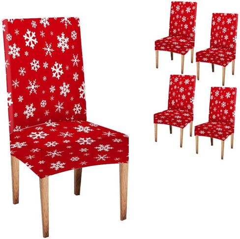 Mrcrypos Chair Covers for Dining Room Set of 6 Spandex Stretch Chair Covers Washable Parsons Seat Slipcovers for Ceremony, Banquet, Wedding, Party, Gold White Marble in Saudi Arabia