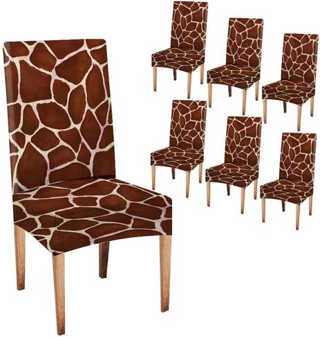 Mrcrypos Chair Covers for Dining Room Set of 6 Spandex Stretch Chair Covers Washable Parsons Seat Slipcovers for Ceremony, Banquet, Wedding, Party, Gold White Marble in Saudi Arabia