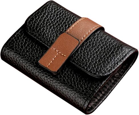 Small Credit Wallet, Credit Card Holder Zipper Wallet, Zipper Coin Purse, Compact Size Gift for Women Men-brown in Saudi Arabia
