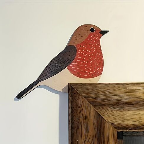 2 x Robin Door Toppers, Bird Door Corner, Christmas Gift for Nature Lovers, Robin Pair Decor, Kids Room Decor, Christmas Gifts, Ideal Housewarming Gift, 5.5x5 inches in Saudi Arabia