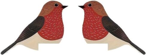 2 x Robin Door Toppers, Bird Door Corner, Christmas Gift for Nature Lovers, Robin Pair Decor, Kids Room Decor, Christmas Gifts, Ideal Housewarming Gift, 5.5x5 inches in Saudi Arabia