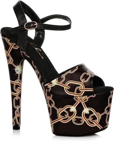 Ellie Shoes Women's 709-chain-blk Heeled Sandal in Saudi Arabia