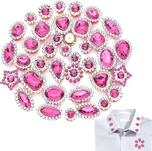 ملون من الكريستال على أحجار الراين 50pcs أشكال مختلطة الزجاج الكريستالي مع جواهر الحرف المعدنية والأحجار الكريمة للملابس قبعات المجوهرات صنع ملحقات DIY (أبيض) in Kuwait