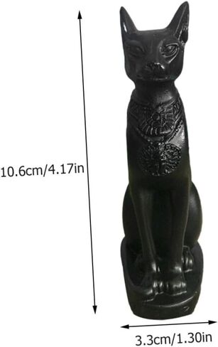 Egyptian Cat God Ornament Resin Cat Decoration for Home Decor Desktop Adornment Ancient Egyptian Craft Unique Cat Figurine for Tabletop Display in Saudi Arabia
