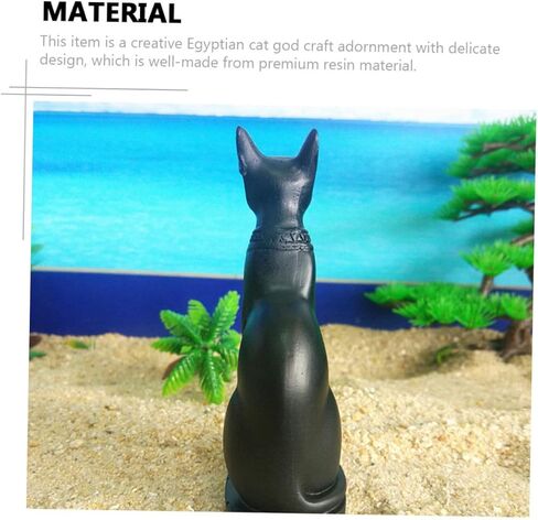 Egyptian Cat God Ornament Resin Cat Decoration for Home Decor Desktop Adornment Ancient Egyptian Craft Unique Cat Figurine for Tabletop Display in Saudi Arabia