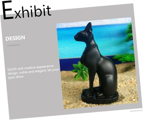 Egyptian Cat God Ornament Resin Cat Decoration for Home Decor Desktop Adornment Ancient Egyptian Craft Unique Cat Figurine for Tabletop Display in Saudi Arabia