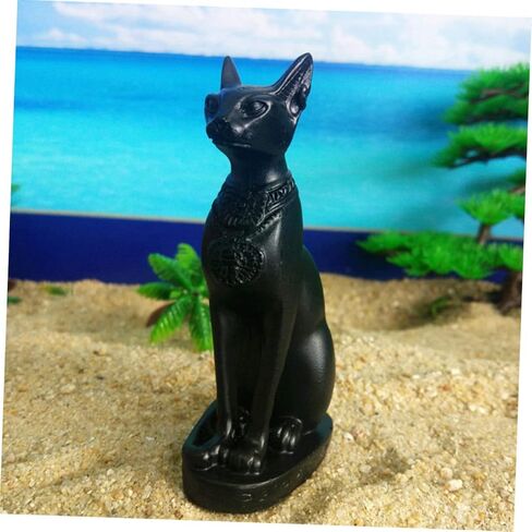 Egyptian Cat God Ornament Resin Cat Decoration for Home Decor Desktop Adornment Ancient Egyptian Craft Unique Cat Figurine for Tabletop Display in Saudi Arabia