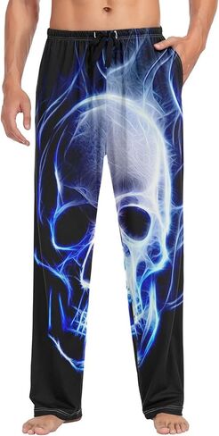 visesunny Stylish Men's 100% Cotton Pajama Pants Lounge Sleepwear Pj Lightweight Bottoms Soft Funny Loungewear Pants S-XXL in Saudi Arabia