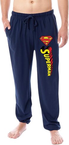 DC Comics Men's Superman Vintage 'S' Logo Sleep Lounge Pajama Pants For Adults in Saudi Arabia