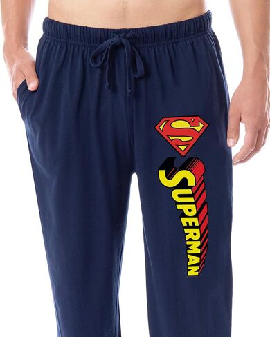 DC Comics Men's Superman Vintage 'S' Logo Sleep Lounge Pajama Pants For Adults in Saudi Arabia