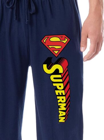DC Comics Men's Superman Vintage 'S' Logo Sleep Lounge Pajama Pants For Adults in Saudi Arabia