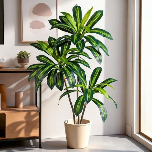 Tall Fake Tree Artificial Trees Plant with White Planter Pot Indoor Outdoor Potted Silk Plants Large Faux Trees loor Floor for Home Living Room Office Outside Patio para decoracion Housewarming Gift in Saudi Arabia