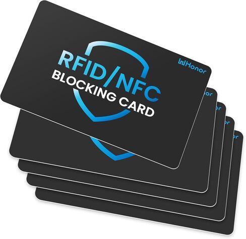RFID Blocking Card 6 Pack, Contactless NFC Debit Credit Card Passport Protector, RFID Card Blocker for Men & Women, One Card Protects Entire Wallet in Kuwait