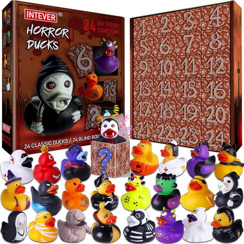 Advent Calendar 2025 - Horror Rubber Duckies - 13 Days of Spooky Countdown with 2 Hidden Figures | Halloween and Christmas Collectible Rubber Ducks in Saudi Arabia