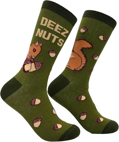 تي شيرتات رجالي من Crazy Dog جوارب Deez Nuts أحذية مضحكة على شكل سنجاب ساخر وجرافيك مبتكرة للرجال in Saudi Arabia