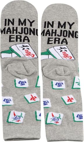 2 Pairs Mahjong Sock Board Game Gift Mahjong Player Gift Mahjong Lover Mahjong Player Gift Gambling Sock in Saudi Arabia