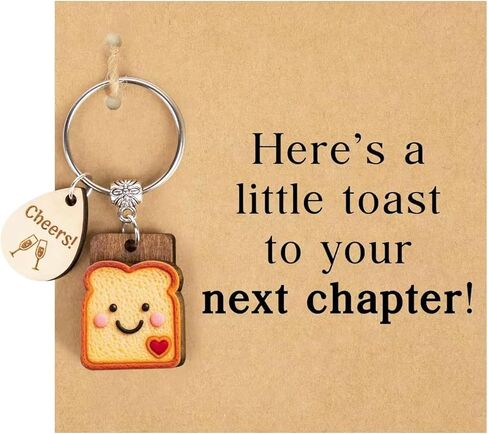 Toast Keychain for Women, New Job, New Beginnings Key Chain for Women in Saudi Arabia