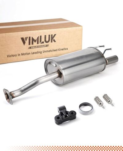 409 Stainless Steel Rear Exhaust Muffler Compatible for 2006-2011 Honda Civic 1.8L and 2006-2011 Honda Civic Hybrid Sedan 1.3L-Including Gasket and Bolt kit Part Number:18307-SNA-A01(VK-HC01) in Kuwait