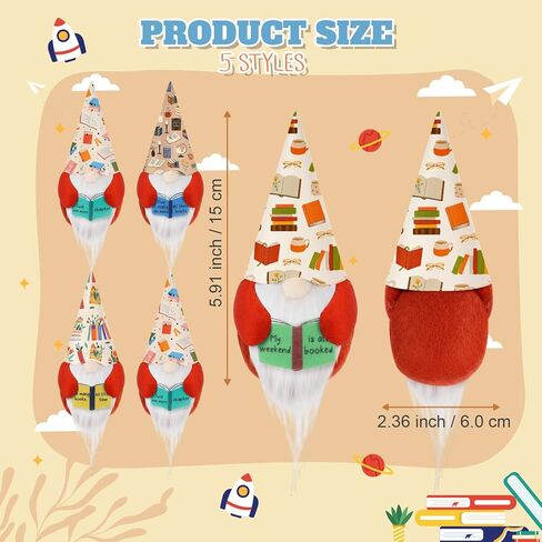 Jenaai 5 Pcs Book Lovers Gifts for Women, Reading Club Bookish Gifts for Home School Library Valentine Decor Supplies in Saudi Arabia