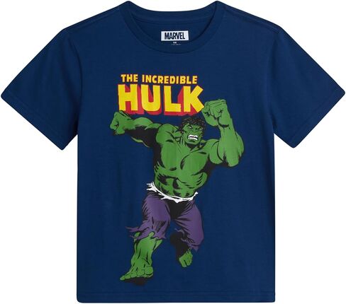 Marvel Spiderman Avengers Boys Shirts - Spidey Hulk Iron Man Captain America Short Sleeve Graphic Tees for Toddlers and Kids in Saudi Arabia