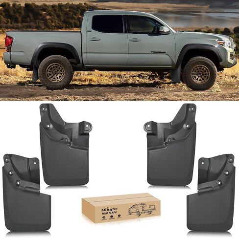 Nilight Mud Flaps for Toyota Tundra 2022 2023 2024 2025, No Drilling Precision Fit Exterior Accessories Heavy-Duty Splash Guards Protection, Front & Rear Set in Kuwait