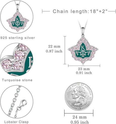Aka Sorority Gifts for Women 925 Sterling Silver Aka Necklace Sorority Paraphernalia Jewelry Gifts for Women in Saudi Arabia