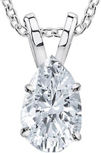 1/2-2 Carat 18K White Gold GIA Certified Pear Cut Diamond Pendant Necklace Value Collection (I-J Color, I1-I2 Clarity) in Saudi Arabia