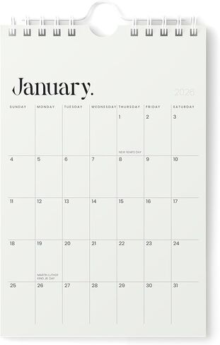 Karto Mini Wall Calendar 2025-2026 - Vertical 6x9 inch July 2025 to December 2026 - Small, Versatile, and Easy Planning with the Aesthetic Desk Monthly Calendar - New Beige in Saudi Arabia