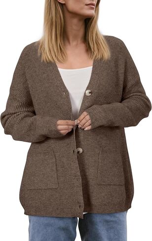 OUGES Women's Wool Blend Chunky Oversized Cardigan Soft Knit Button Down Sweater with Pockets 2026 in Saudi Arabia