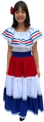 Costa Rican Traditional Women Fiesta Dress in Saudi Arabia