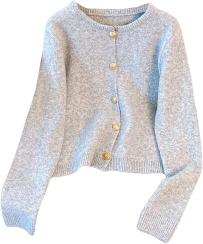 GORGLITTER Women's Button Up Cardigan Sweaters Trendy Fall Long Sleeve Knitted Old Money Sweater in Saudi Arabia