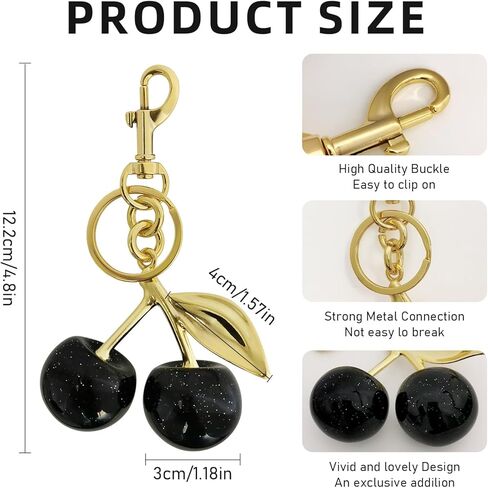 AXEN Cherry Keychain Bag Charms لحقائب اليد ومحفظة النساء وأفكار الهدايا in Kuwait