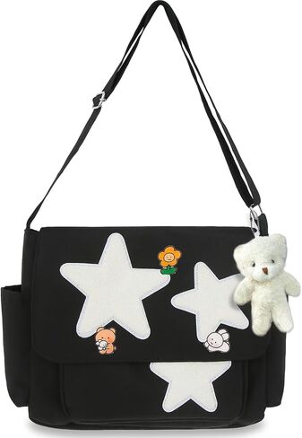 Small Messenger Bag for Women Cute Bag Kawaii Star Crossbody Shoulder Tote Bag with Accessories Gift in Kuwait